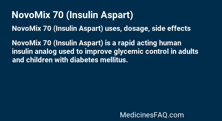 NovoMix 70 (Insulin Aspart)