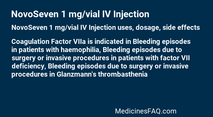 NovoSeven 1 mg/vial IV Injection