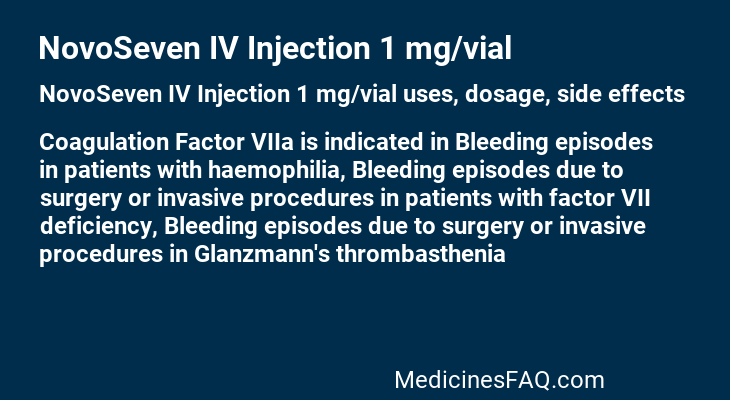 NovoSeven IV Injection 1 mg/vial