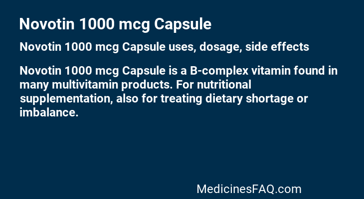 Novotin 1000 mcg Capsule