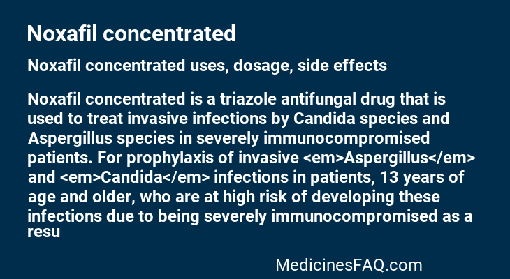 Noxafil concentrated