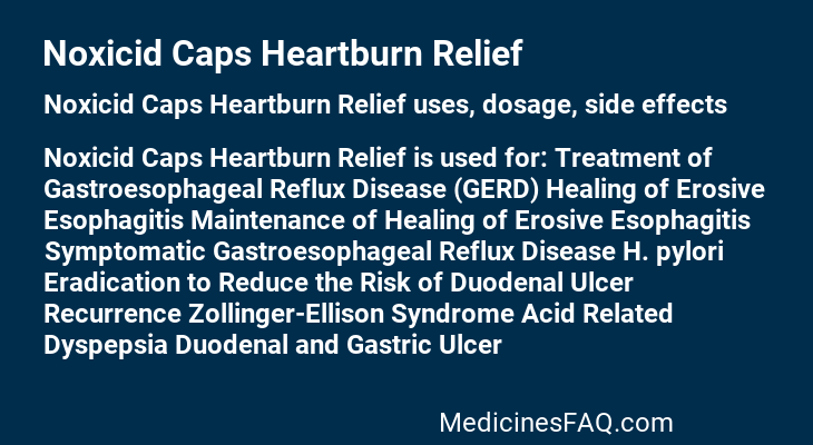 Noxicid Caps Heartburn Relief