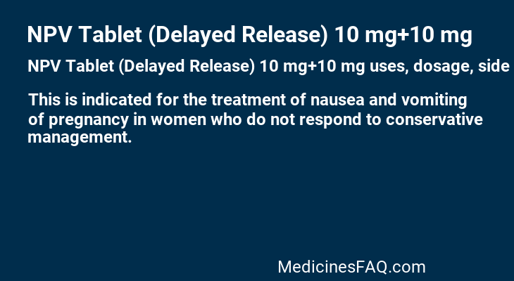 NPV Tablet (Delayed Release) 10 mg+10 mg