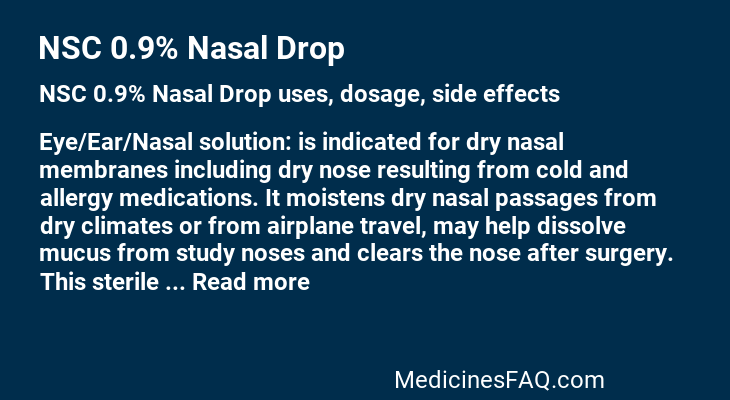 NSC 0.9% Nasal Drop