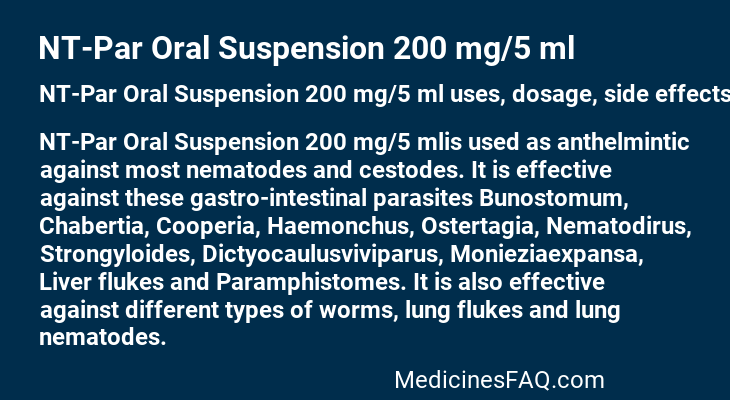 NT-Par Oral Suspension 200 mg/5 ml