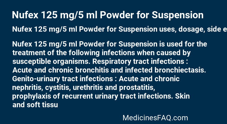 Nufex 125 mg/5 ml Powder for Suspension