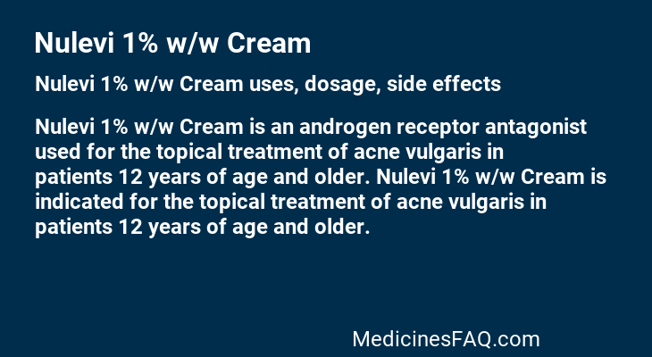 Nulevi 1% w/w Cream