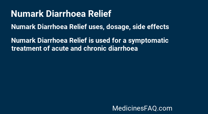 Numark Diarrhoea Relief