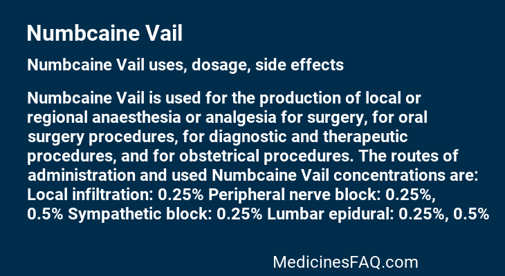 Numbcaine Vail