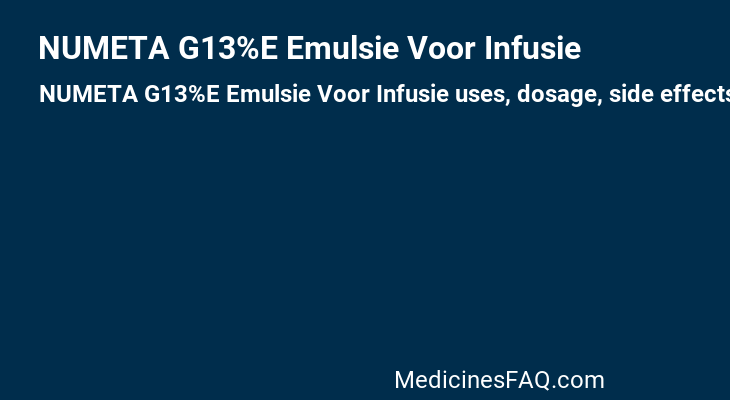 NUMETA G13%E Emulsie Voor Infusie