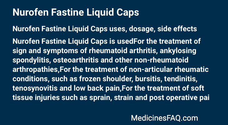Nurofen Fastine Liquid Caps
