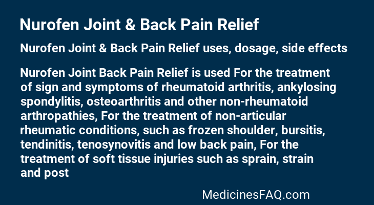 Nurofen Joint & Back Pain Relief