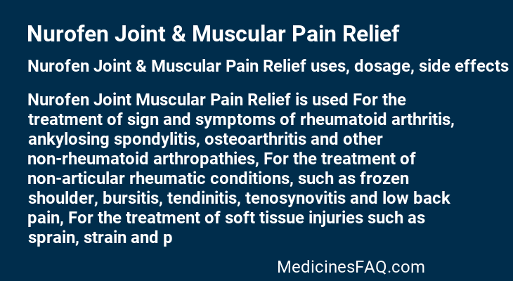 Nurofen Joint & Muscular Pain Relief