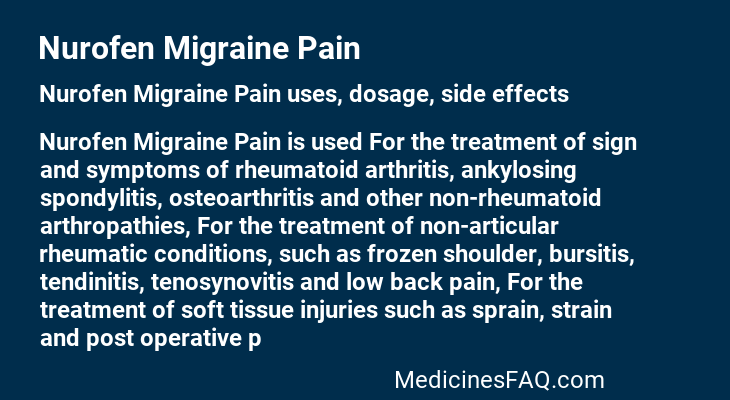 Nurofen Migraine Pain