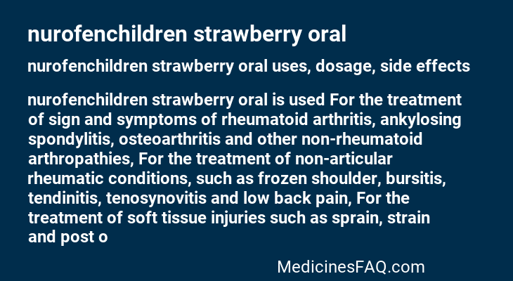 nurofenchildren strawberry oral