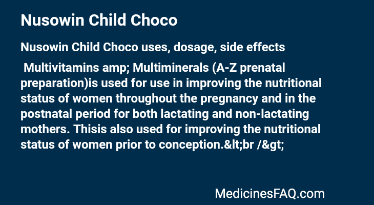 Nusowin Child Choco
