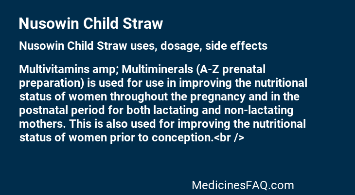 Nusowin Child Straw