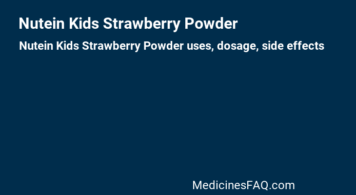 Nutein Kids Strawberry Powder