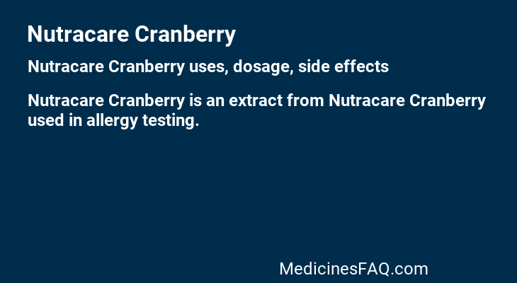 Nutracare Cranberry