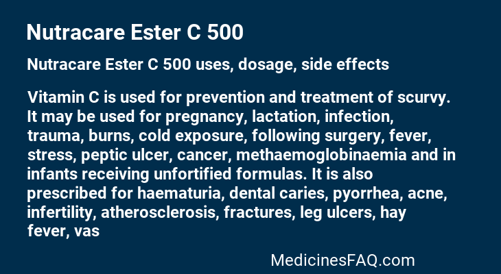 Nutracare Ester C 500