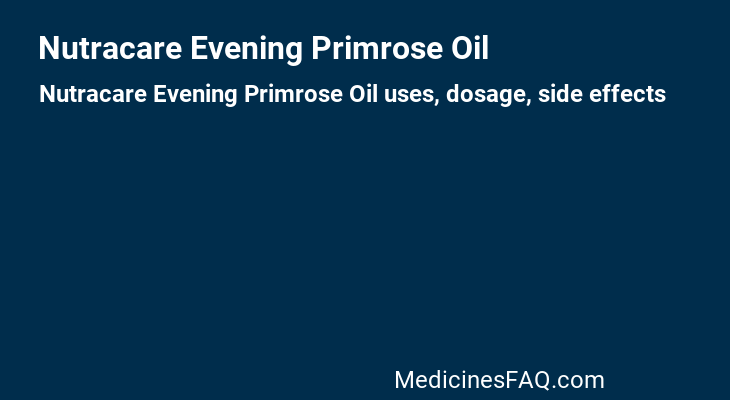 Nutracare Evening Primrose Oil