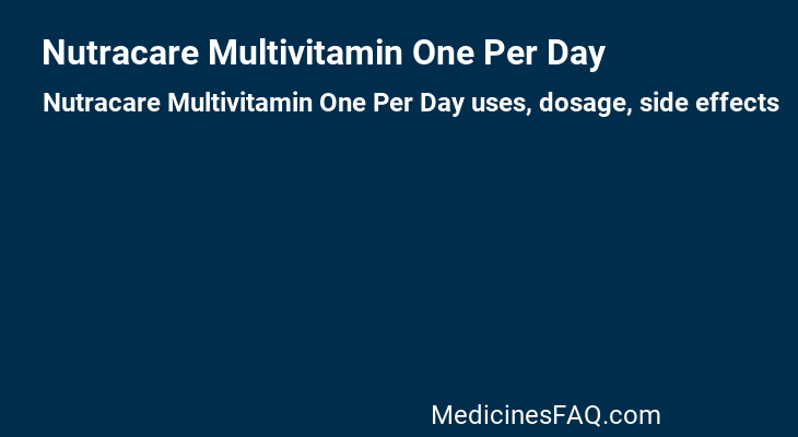 Nutracare Multivitamin One Per Day