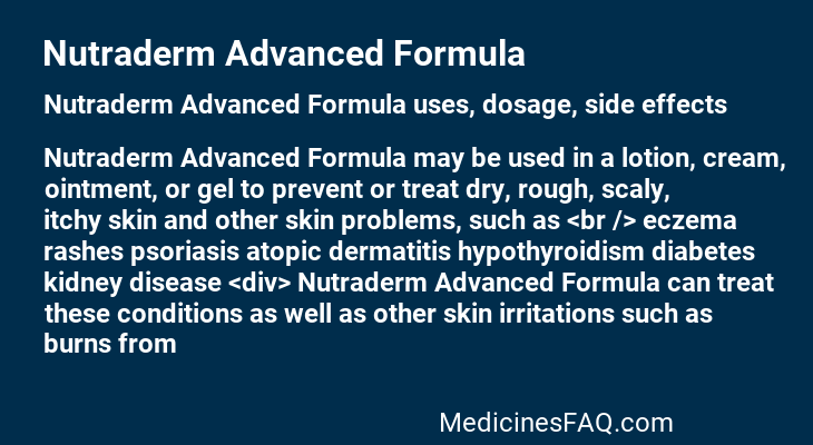 Nutraderm Advanced Formula