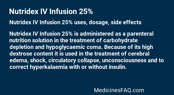 Nutridex IV Infusion 25%