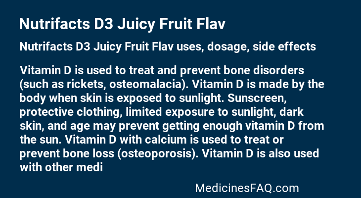 Nutrifacts D3 Juicy Fruit Flav