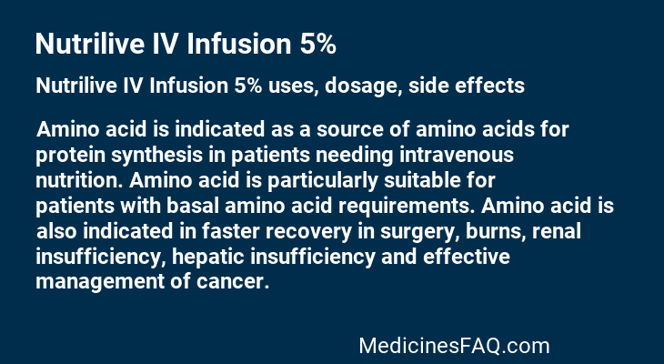 Nutrilive IV Infusion 5%