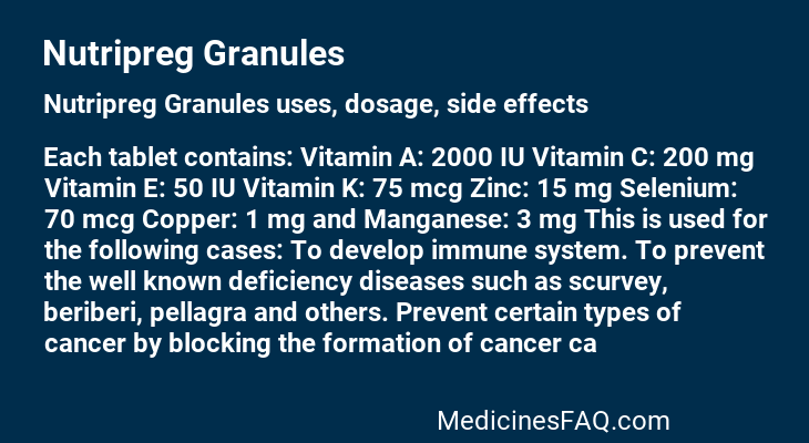 Nutripreg Granules