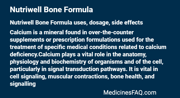 Nutriwell Bone Formula