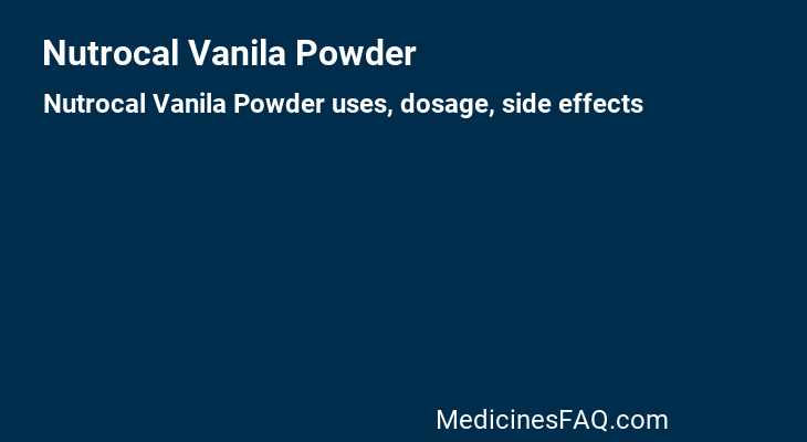 Nutrocal Vanila Powder