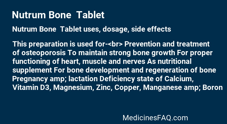 Nutrum Bone  Tablet