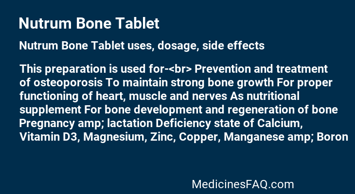 Nutrum Bone Tablet