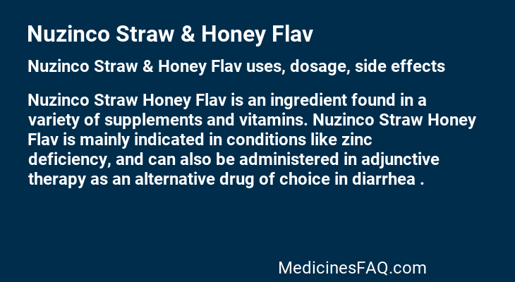 Nuzinco Straw & Honey Flav