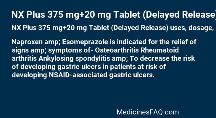 NX Plus 375 mg+20 mg Tablet (Delayed Release)