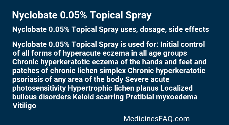 Nyclobate 0.05% Topical Spray