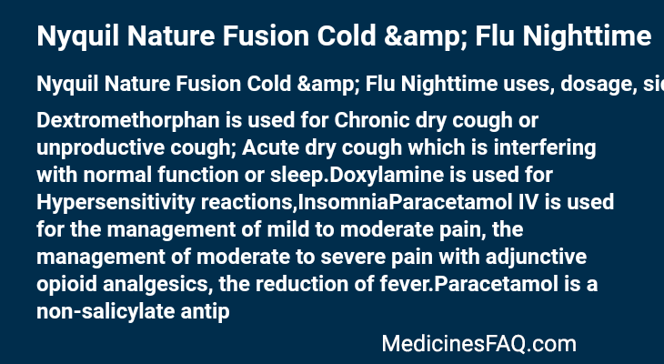 Nyquil Nature Fusion Cold & Flu Nighttime