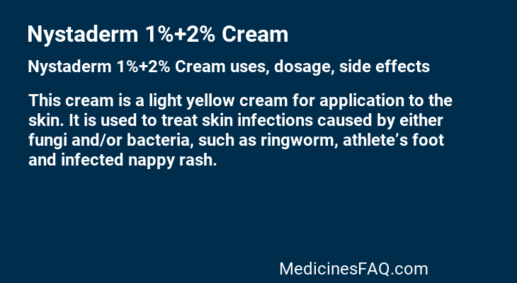 Nystaderm 1%+2% Cream