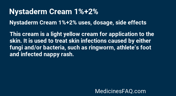 Nystaderm Cream 1%+2%