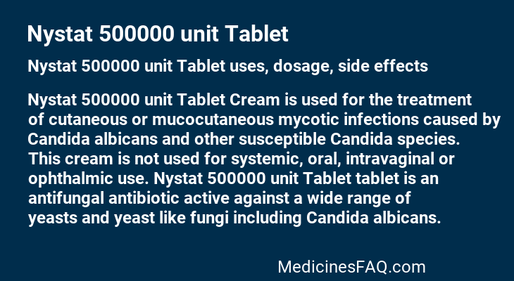 Nystat 500000 unit Tablet