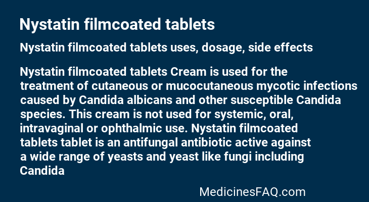 Nystatin filmcoated tablets