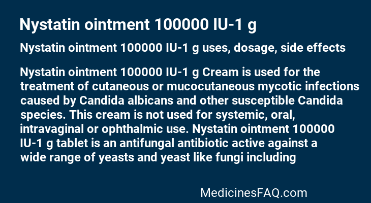 Nystatin ointment 100000 IU-1 g