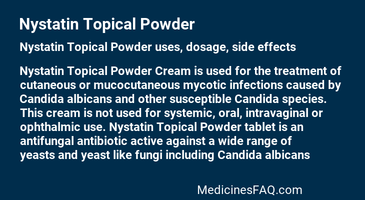 Nystatin Topical Powder