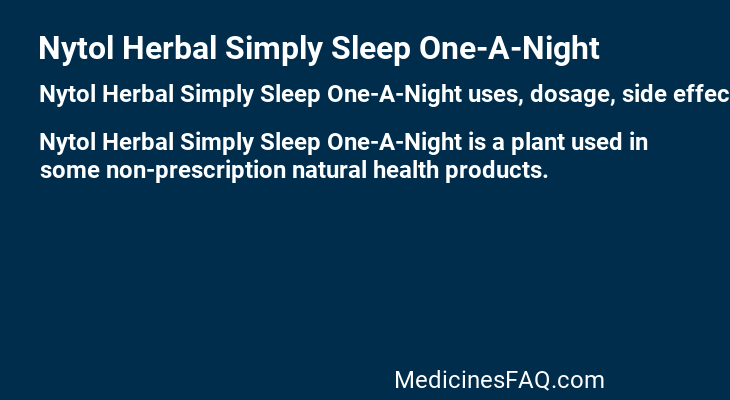 Nytol Herbal Simply Sleep One-A-Night