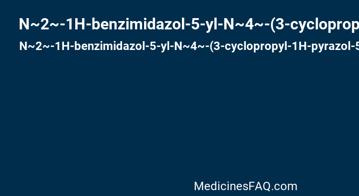 N~2~-1H-benzimidazol-5-yl-N~4~-(3-cyclopropyl-1H-pyrazol-5-yl)pyrimidine-2,4-diamine