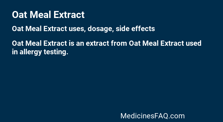 Oat Meal Extract