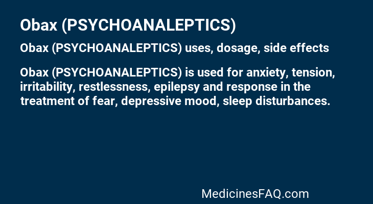 Obax (PSYCHOANALEPTICS)