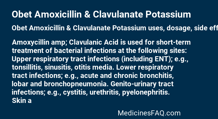 Obet Amoxicillin & Clavulanate Potassium